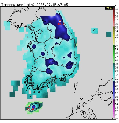 현재 전국 기온